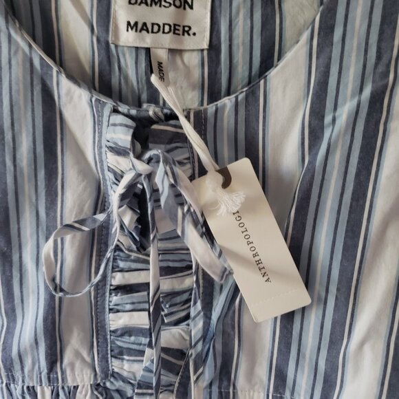 Striped Ruffle Sleeve Blouse - Picture 6 of 13